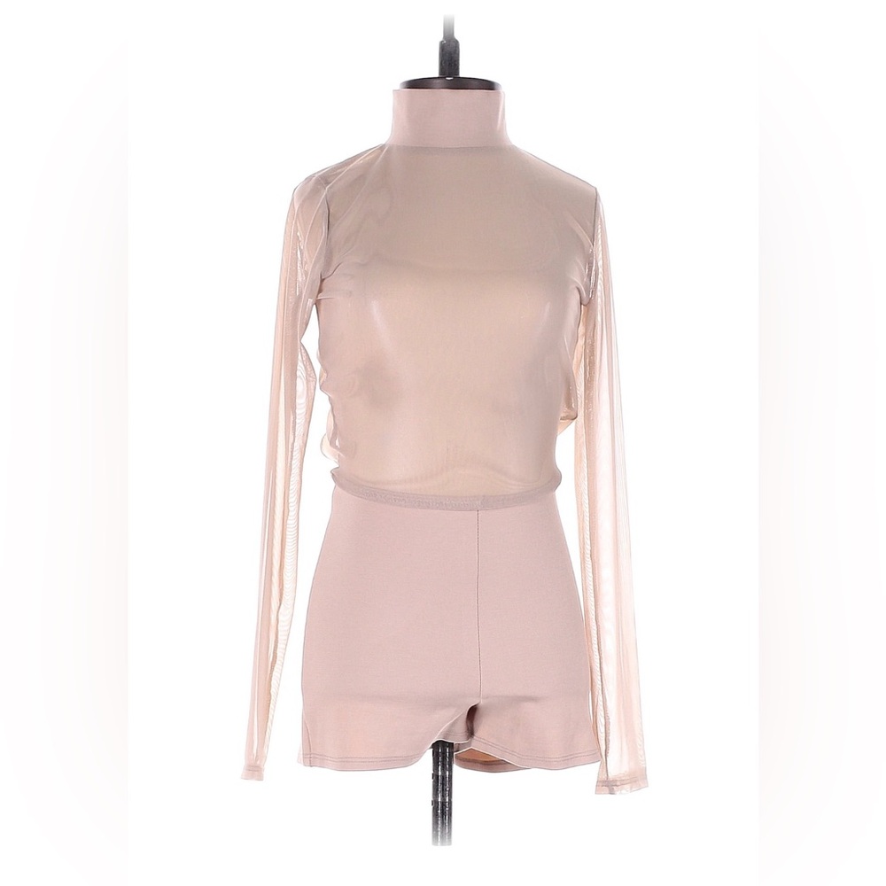 Elegant Cream Long Sleeve Jumpsuit